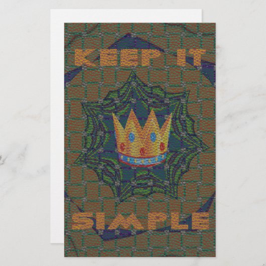 Papeterie Gardez la simplicité : le design Motif de la Clart (Devant / Derrière)