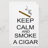 Papeterie Gardez le calme et fumez un cigare (Devant / Derrière)