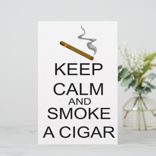 Papeterie Gardez le calme et fumez un cigare (Debout devant)