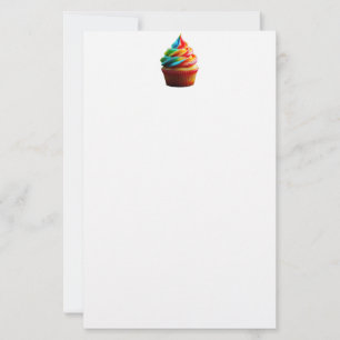 Papeterie Gâteau cupcake arc-en-ciel étourdissant de Slipper