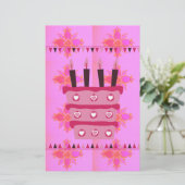 Papeterie Gâteau d'anniversaire floral pour elle / Filles Ar (Debout devant)