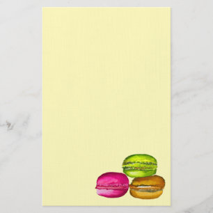 Papeterie Gâteaux colorés de macaron français