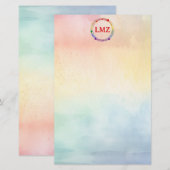 Papeterie 🏳️ 🌈 Gay pride personnalisé 💌 géométrique (Devant / Derrière)