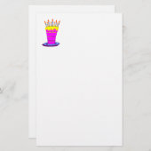 Papeterie Géant gâteau d'anniversaire rose (Devant / Derrière)