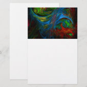 Papeterie Genesis Blue Art Stationery Abstrait (Devant / Derrière)