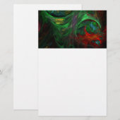 Papeterie Genesis Green Art Stationery Abstrait (Devant / Derrière)