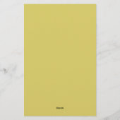 Papeterie Gentle Warm Yellow Stationery Paper (Dos)