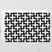 Papeterie Géométrie noir et blanc (Devant / Derrière)