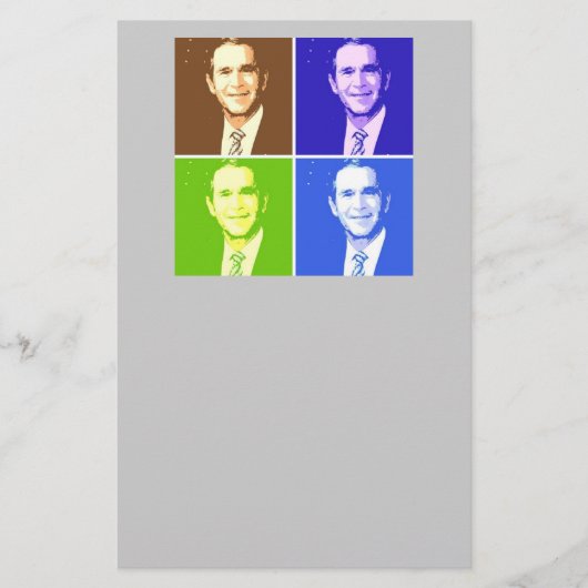 Papeterie George W Bush Pop Art (Devant)