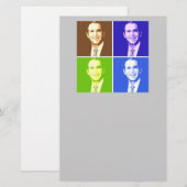 Papeterie George W Bush Pop Art (Devant / Derrière)