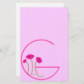 Papeterie Gerber Daisy framboise (Devant / Derrière)