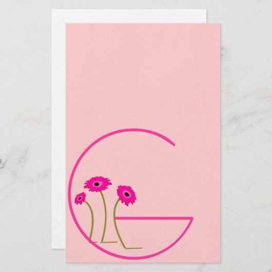 Papeterie Gerber Daisy framboise (Devant / Derrière)