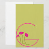 Papeterie Gerber Daisy framboise (Devant / Derrière)