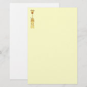 Papeterie Girafe mignonne grande. Animal de bande dessinée (Devant / Derrière)