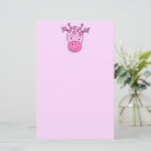 Papeterie Girafe rose mignonne (Debout devant)