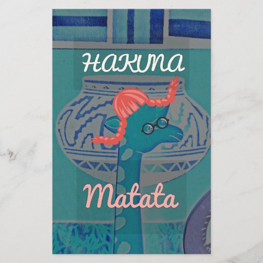 Papeterie Giraffe Art Joueuse : Un Plaisir Africain (Devant)