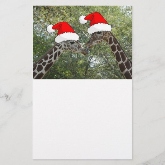 Papeterie Giraffes de Noël (Devant)