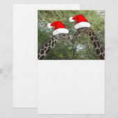 Papeterie Giraffes de Noël (Devant / Derrière)