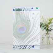 Papeterie Glam Peacock Feather Blue (Debout devant)
