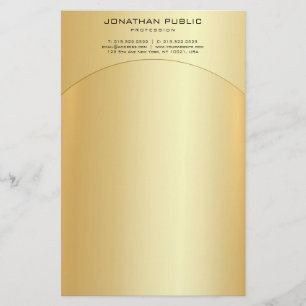 Papeterie Glamor Faux Gold Moderne Élégant Modèle