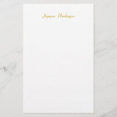 Papeterie Gold Color Calligraphy Nom professionnel (Devant)