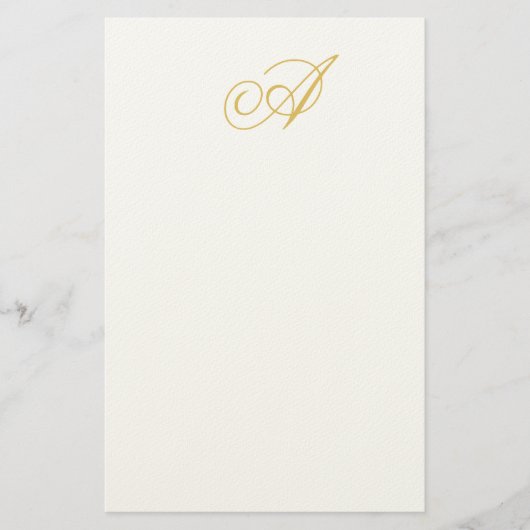 Papeterie Gold Color Monogram Professional Classical Initial (Devant)