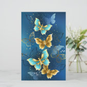 Papeterie Golden butterflies (Debout devant)