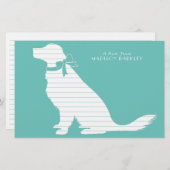 Papeterie Golden Retriever (Devant / Derrière)