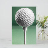 Papeterie Golf Ball on Tee (Debout devant)