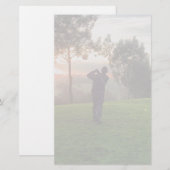 Papeterie Golfeur de lever de soleil (Devant / Derrière)