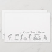 Papeterie Golfing Journey : Du thé au vert (Devant / Derrière)