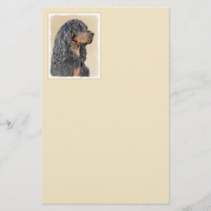 Papeterie Gordon Setter Peinture - Joli art original chien