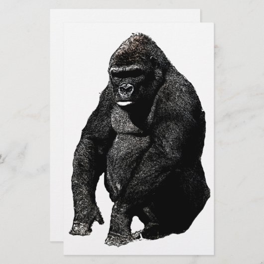 Papeterie Gorilla Pop Art (Devant / Derrière)