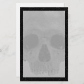 Papeterie gothique affligée de crâne criqué (Devant / Derrière)