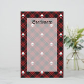 Papeterie Gothique Crâne Tartan Plaid (Debout devant)