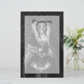Papeterie Gothique Dame de crâne (Debout devant)