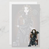 Papeterie gothique de fée de fille d'école "de (Devant / Derrière)