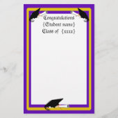 Papeterie Grad Casquette Tilt & Diplôme avec couleurs violet (Devant)