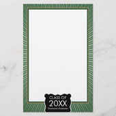 Papeterie Graduation - Bordure verte avec classe de (Devant)
