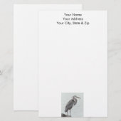 Papeterie Grand héron bleu (Devant / Derrière)