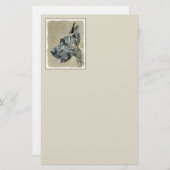 Papeterie Grande Danse (Brindle) Peinture - Art Chien origin (Devant / Derrière)