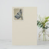 Papeterie Grande Danse (Brindle) Peinture - Art Chien origin (Debout devant)