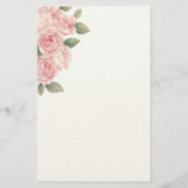 Papeterie Grands roses rose-clair comme décoration (Devant)