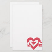 Papeterie Graphique d'amour cool, rose cerise (Devant / Derrière)