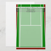 Papeterie Graphique de disposition du court de tennis (Devant / Derrière)