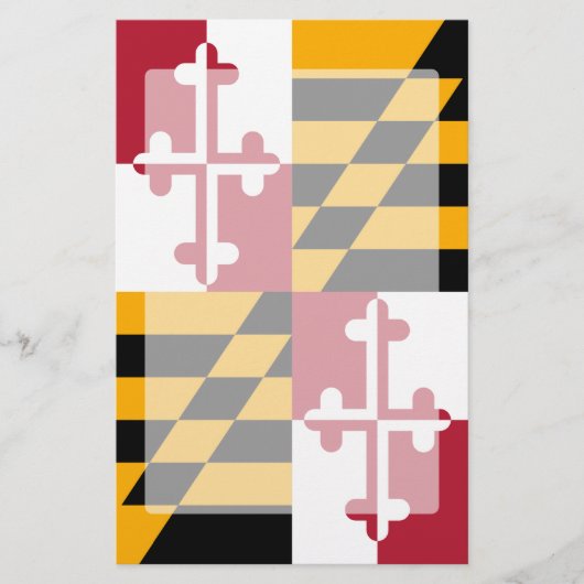 Papeterie Graphique du drapeau de l'État du Maryland (Devant)