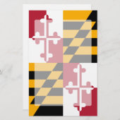 Papeterie Graphique du drapeau de l'État du Maryland (Devant / Derrière)