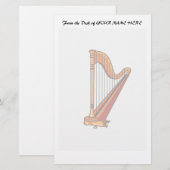 Papeterie graphique pedal.png d'harpe (Devant / Derrière)
