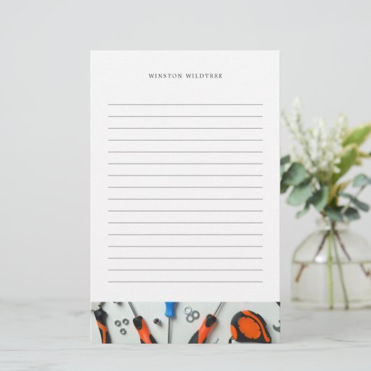 Papeterie Grappe de construction | Avec lignes (Debout devant)