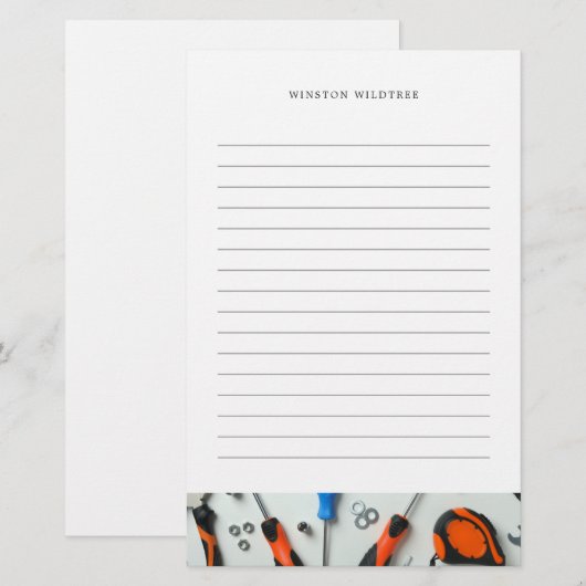 Papeterie Grappe de construction | Avec lignes (Devant / Derrière)